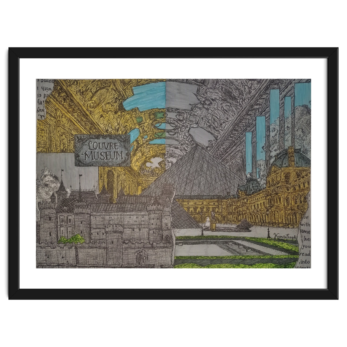 Louvre Museum Coloured