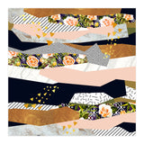 Collage of textured shapes and flowers (Print Only) thumbnail