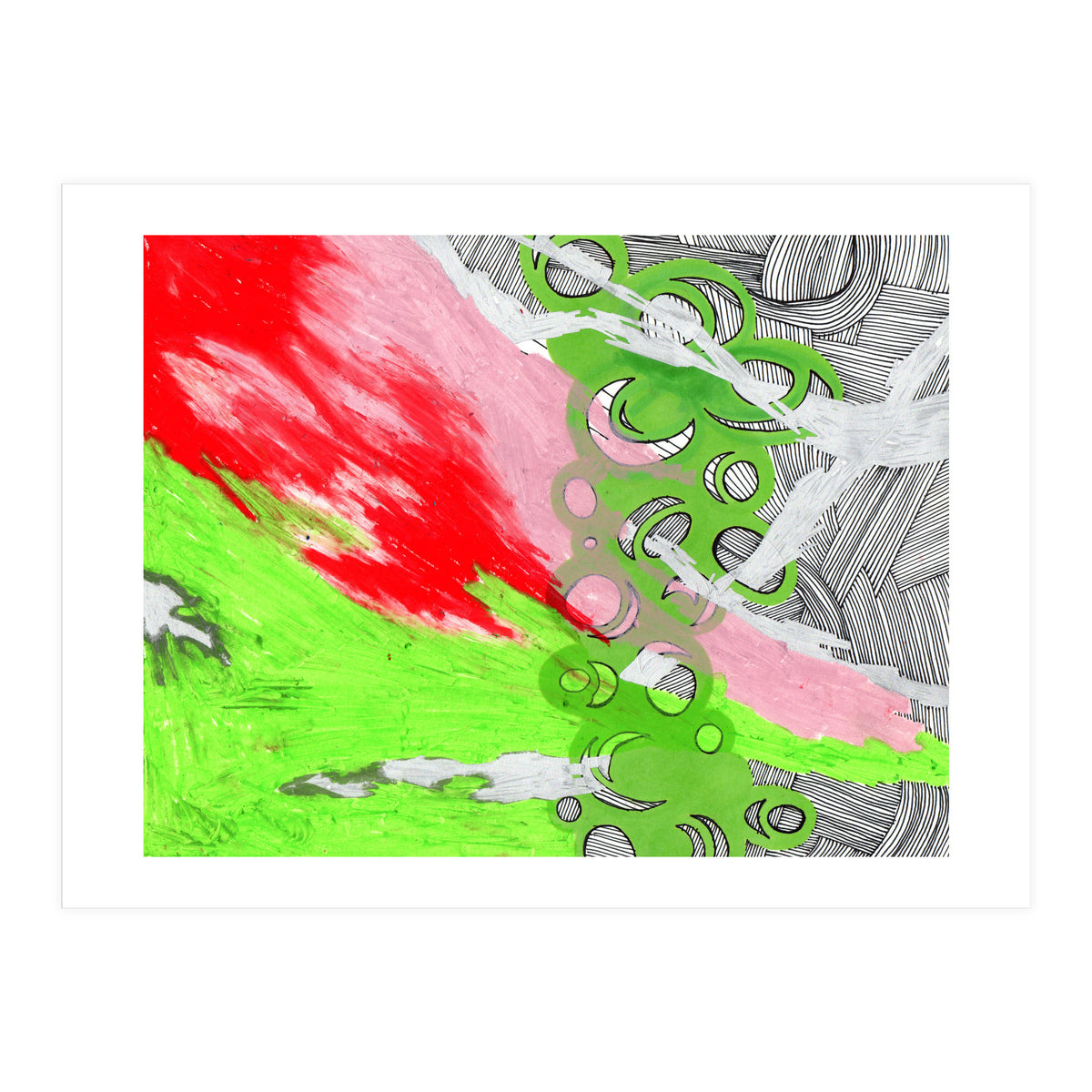 Green and Pink Spill (Print Only)
