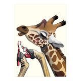 Giraffe Brushing Teeth, Funny Bathroom Humour (Print Only) thumbnail