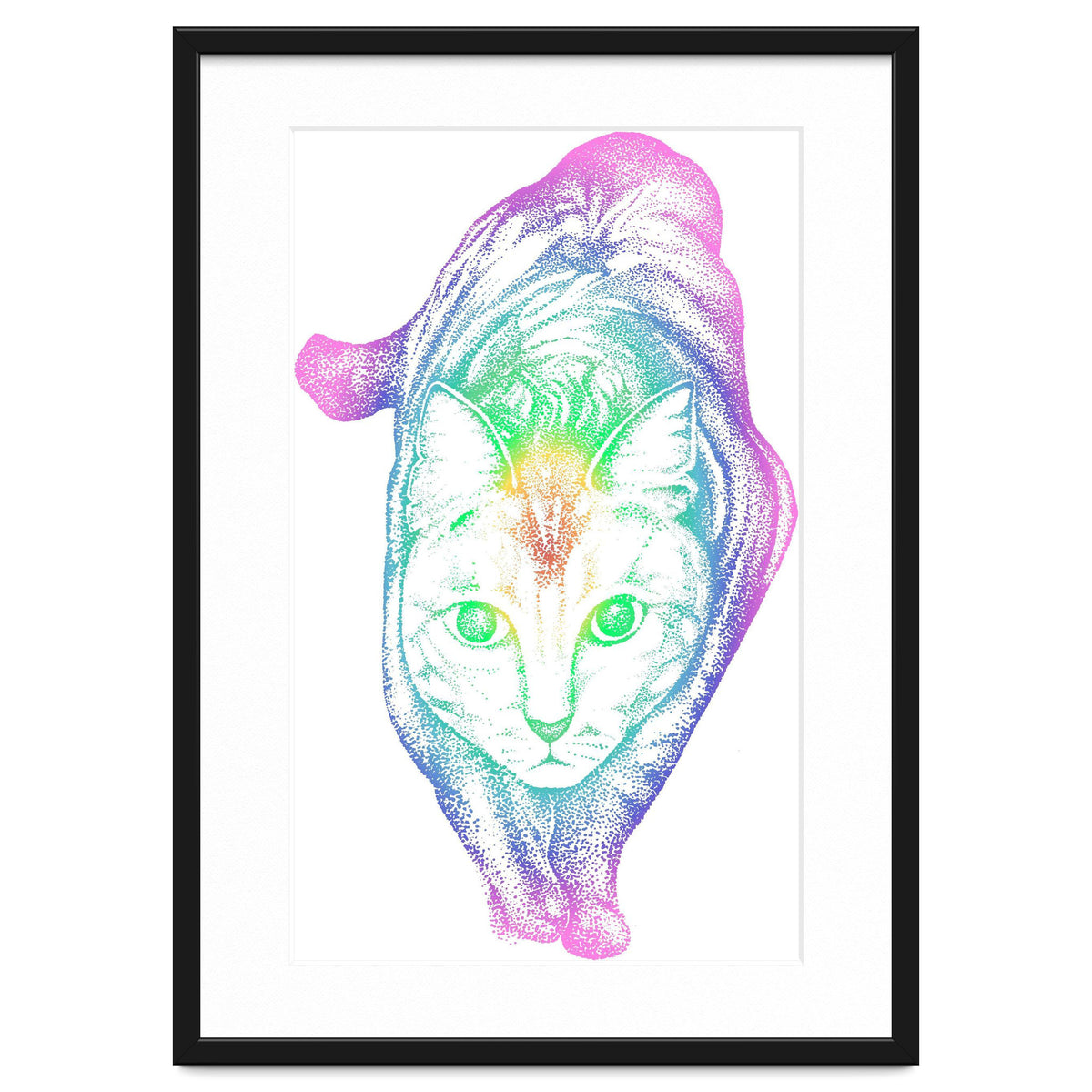 Rainbow Pastel Cat