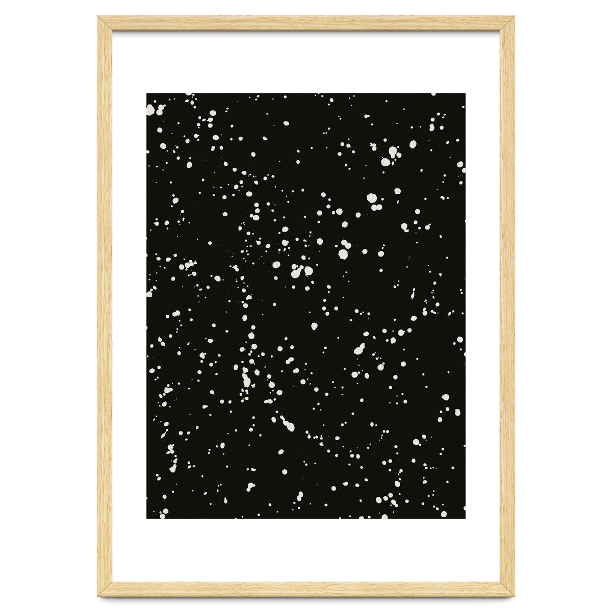 Paint Splatter on Black Background