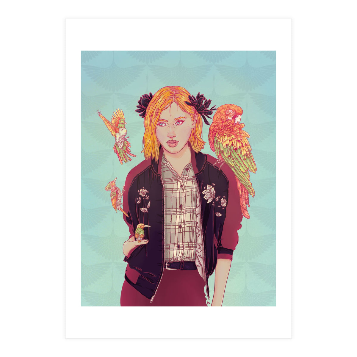 Blue Magnolia Lady (Print Only)