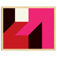 Geometric Shapes No. 62 - red, magenta & black
