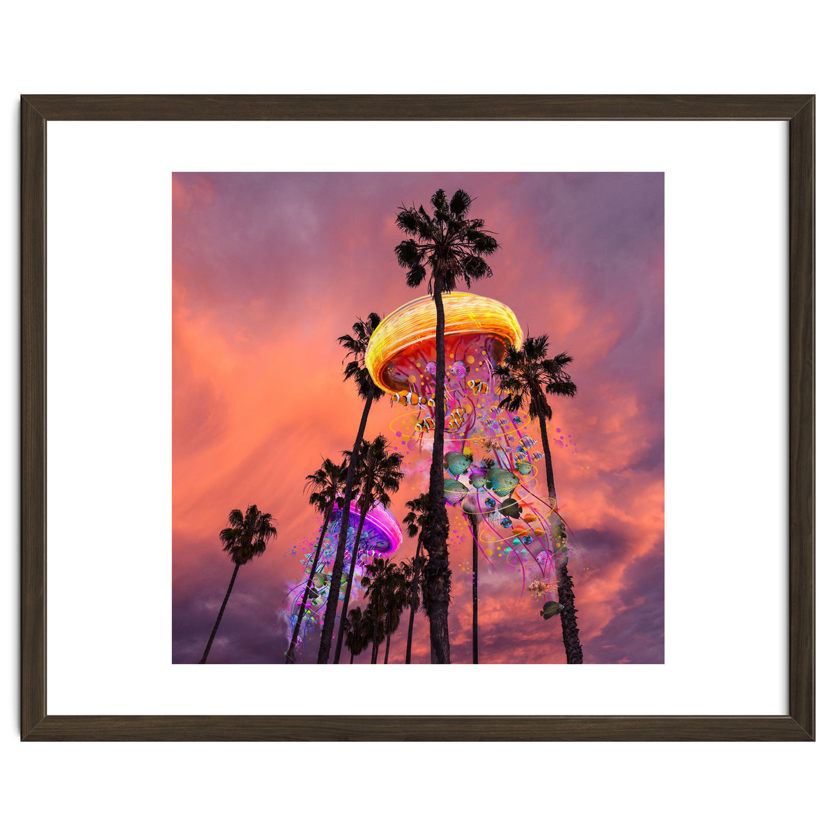 Electric Jellyfish in Palm Trees