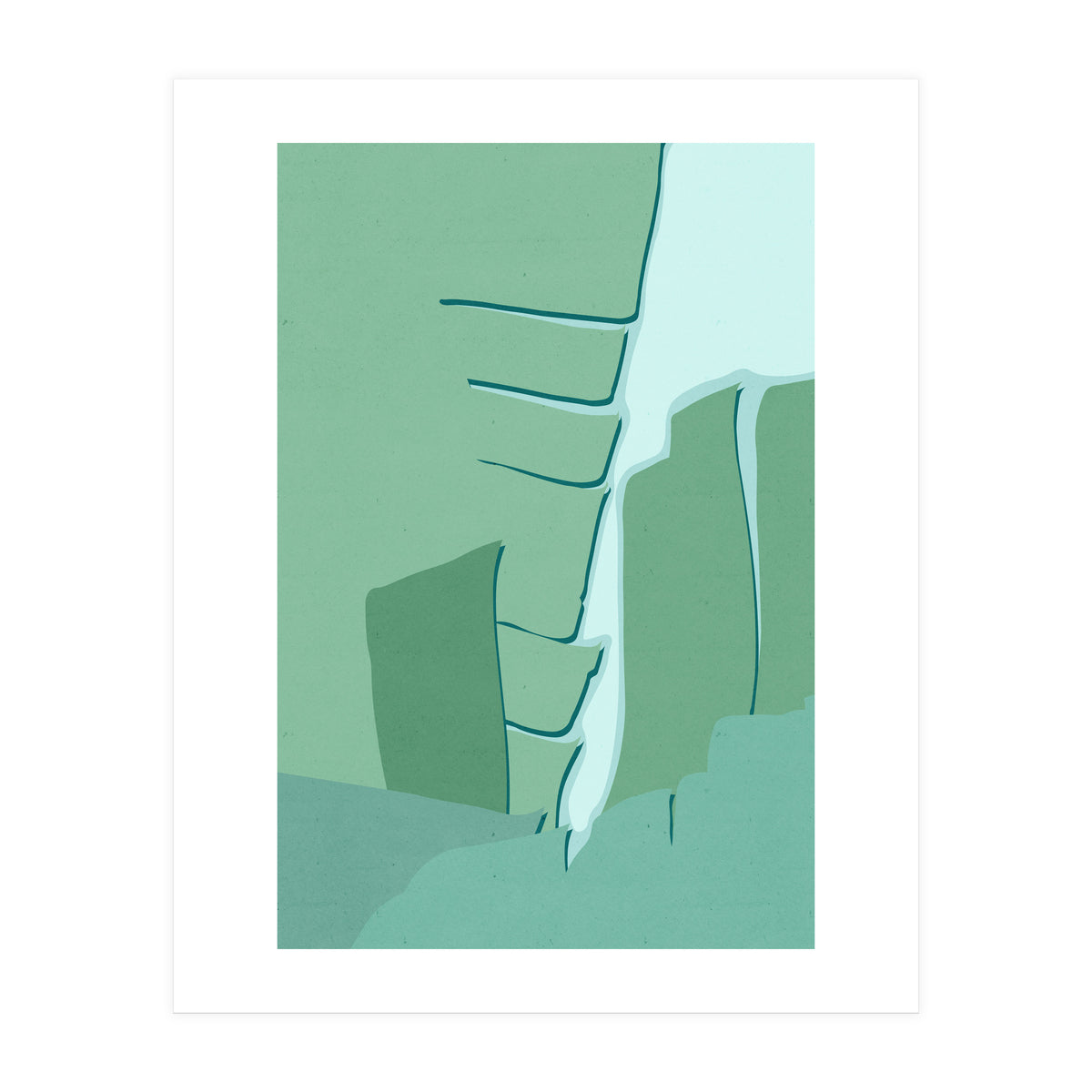 Abstract Banana Leaves One - Greener Eden (Print Only)