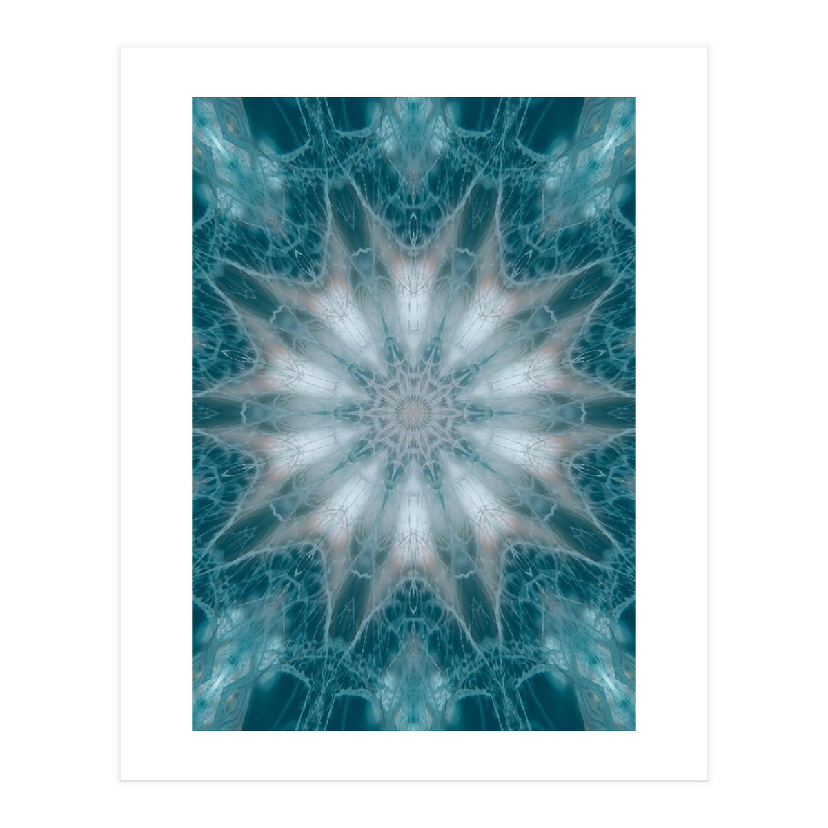 Mandala - Green, White, Rose (Print Only)