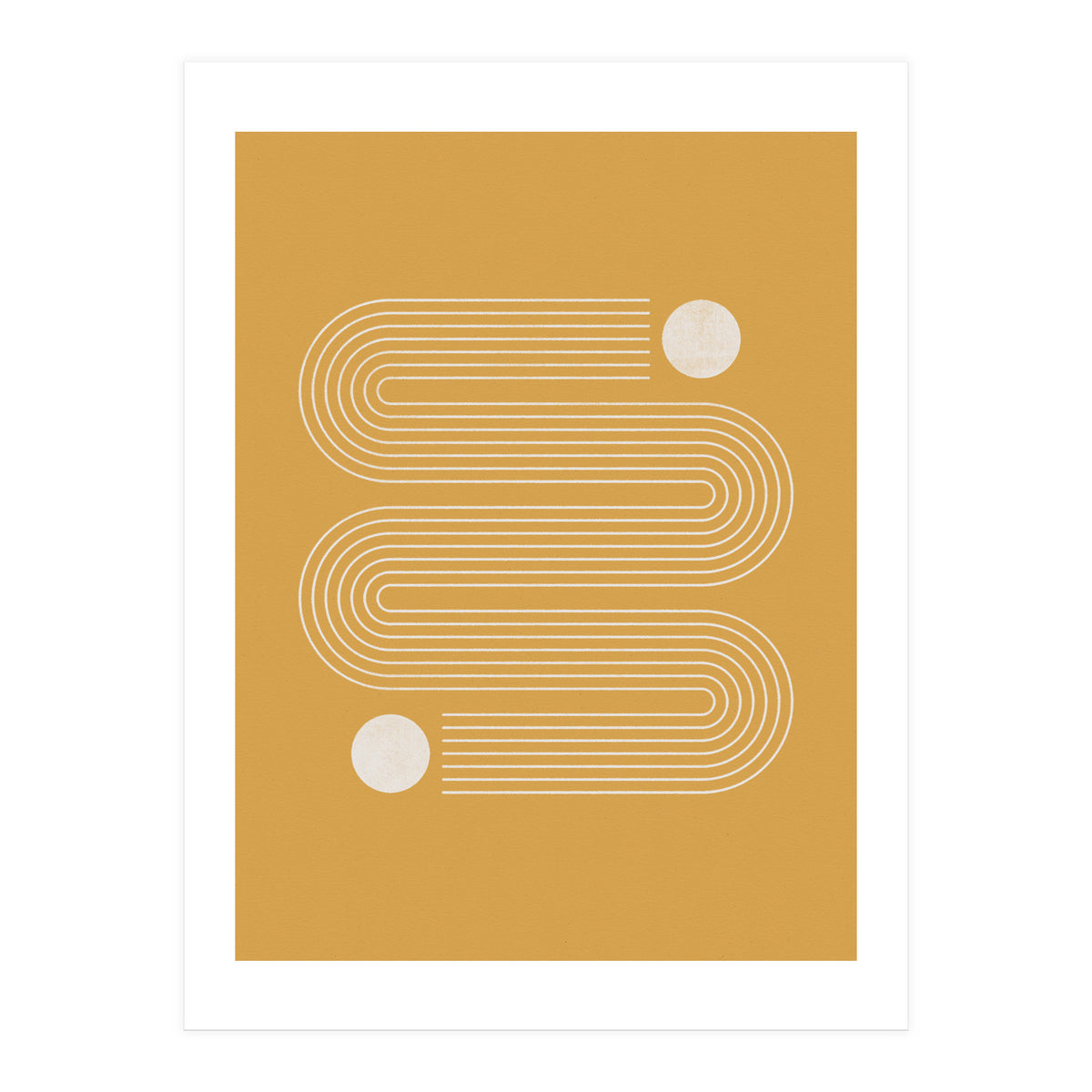 Mid-Century Modern No.20 - Woodblock Print (Print Only)