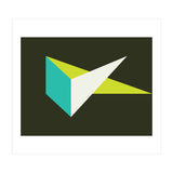 Geometric Shapes No. 67 - turquoise & lime (Print Only) thumbnail