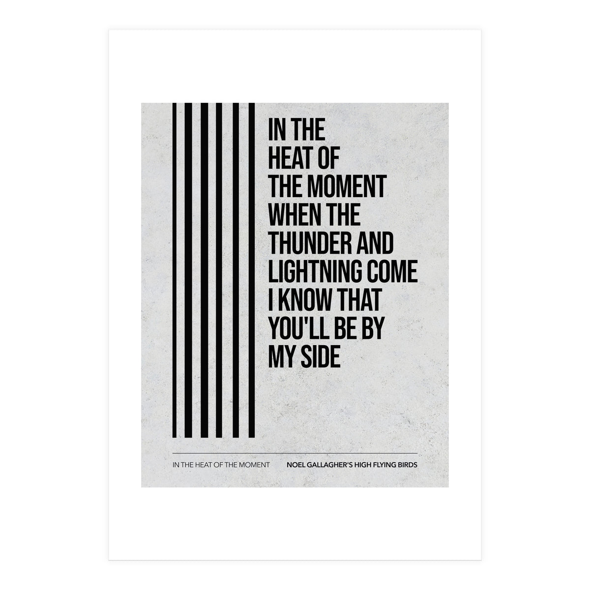 Noel Gallagher's High Flying Birds - In The Heat Of The Moment (Print Only)
