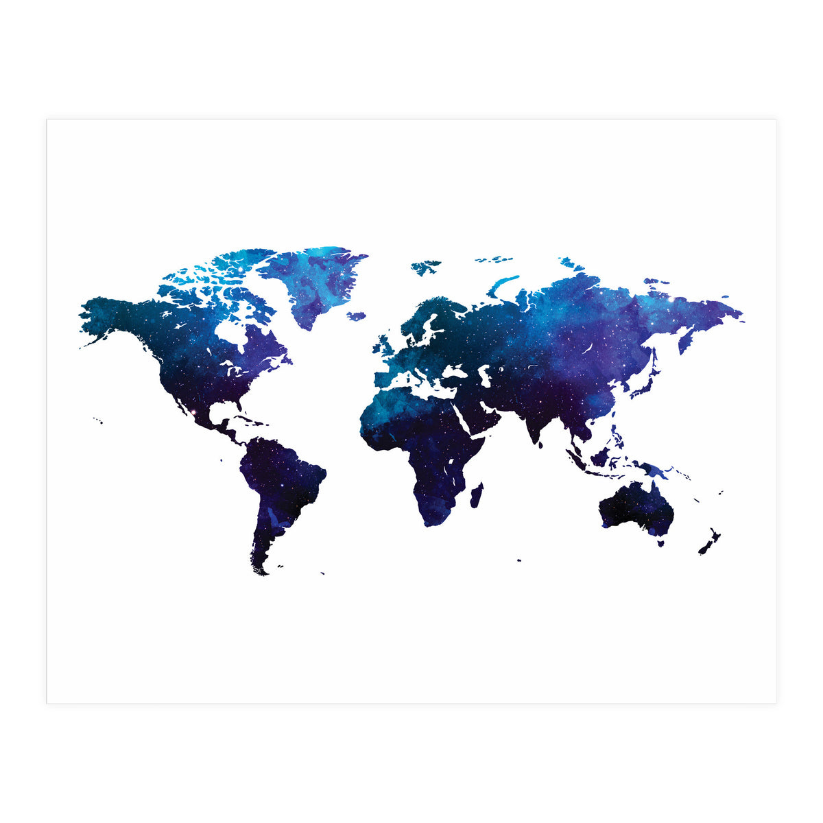 Galaxy World Map (Print Only)