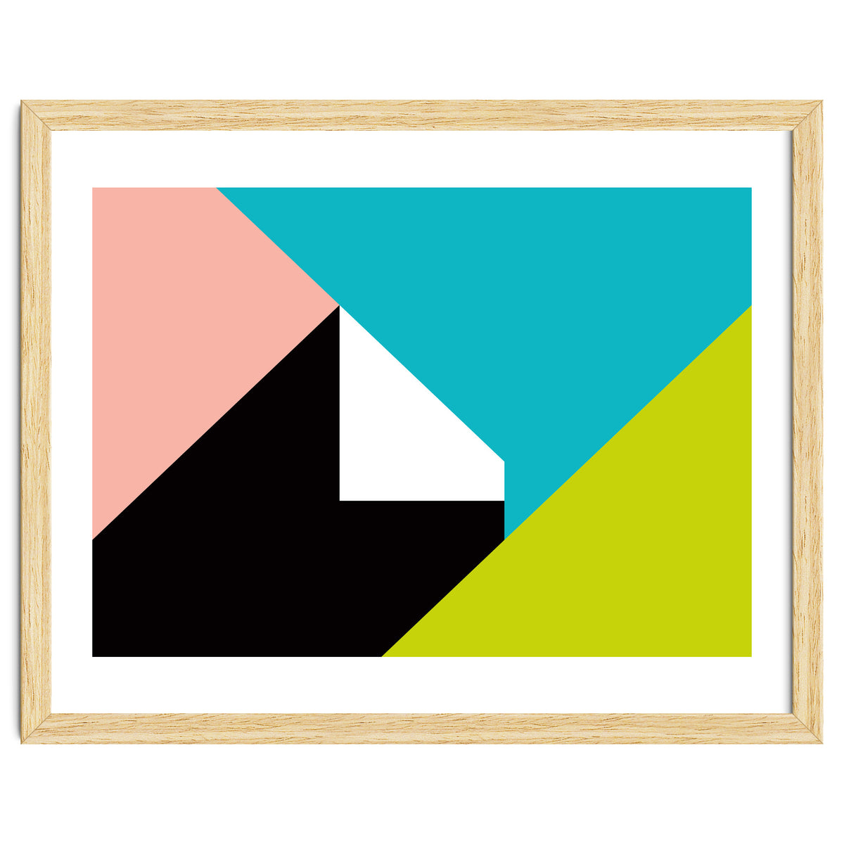 Geometric Shapes No. 266 - pink & lime