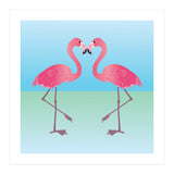 Two Pink flamingo's (Print Only) thumbnail