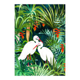 To Me, You're The Perfect Heron, Tropical Jungle Wildlife Animals Birds, Botanical Stork Painting (Print Only) thumbnail