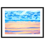 Sunset On The Shore | Beach Pastel Scenic Nature | Sea Ocean Landscape Painting thumbnail
