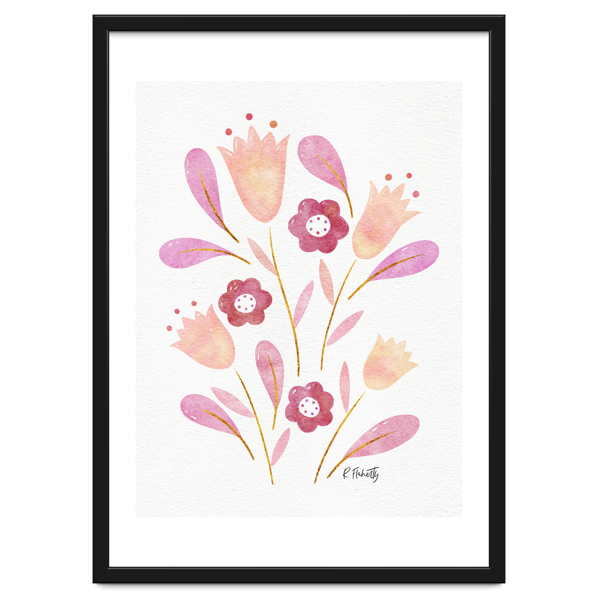 Watercolour Tulips | Pink