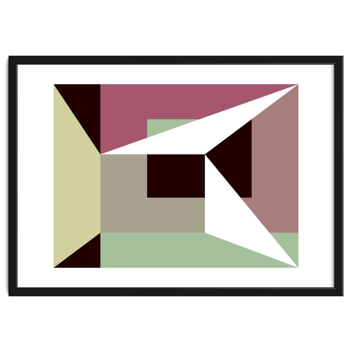 Geometric Shapes No. 26 - green & purple