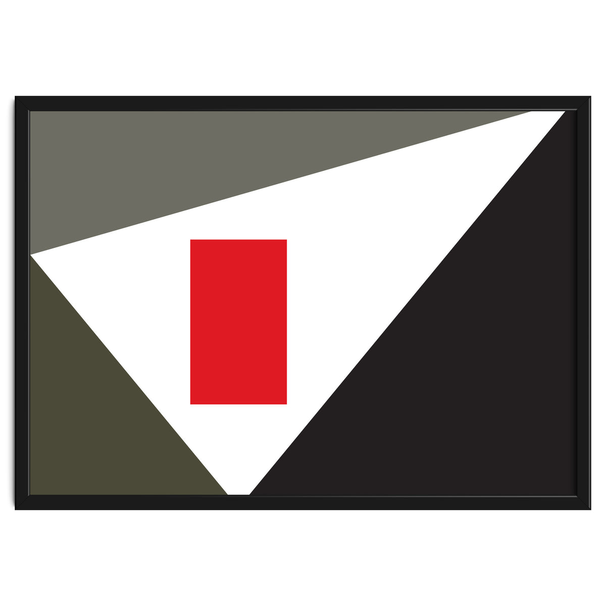 Geometric Shapes No. 86 - grey & red