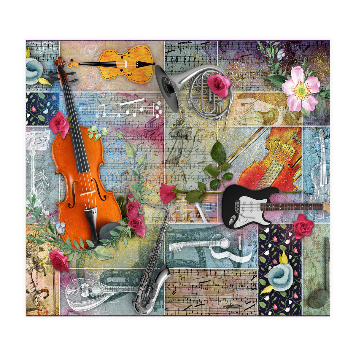 Musical Garden Collage (Print Only)