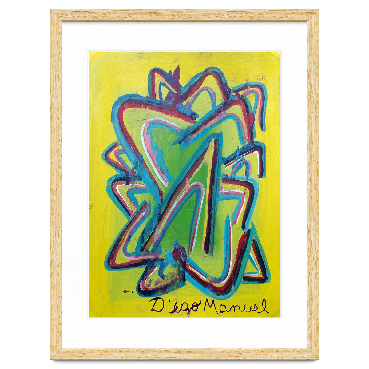 Forma Celeste Sobre Amarillo 2