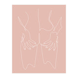 hot girl nude line pink (Print Only) thumbnail