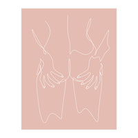 hot girl nude line pink (Print Only)