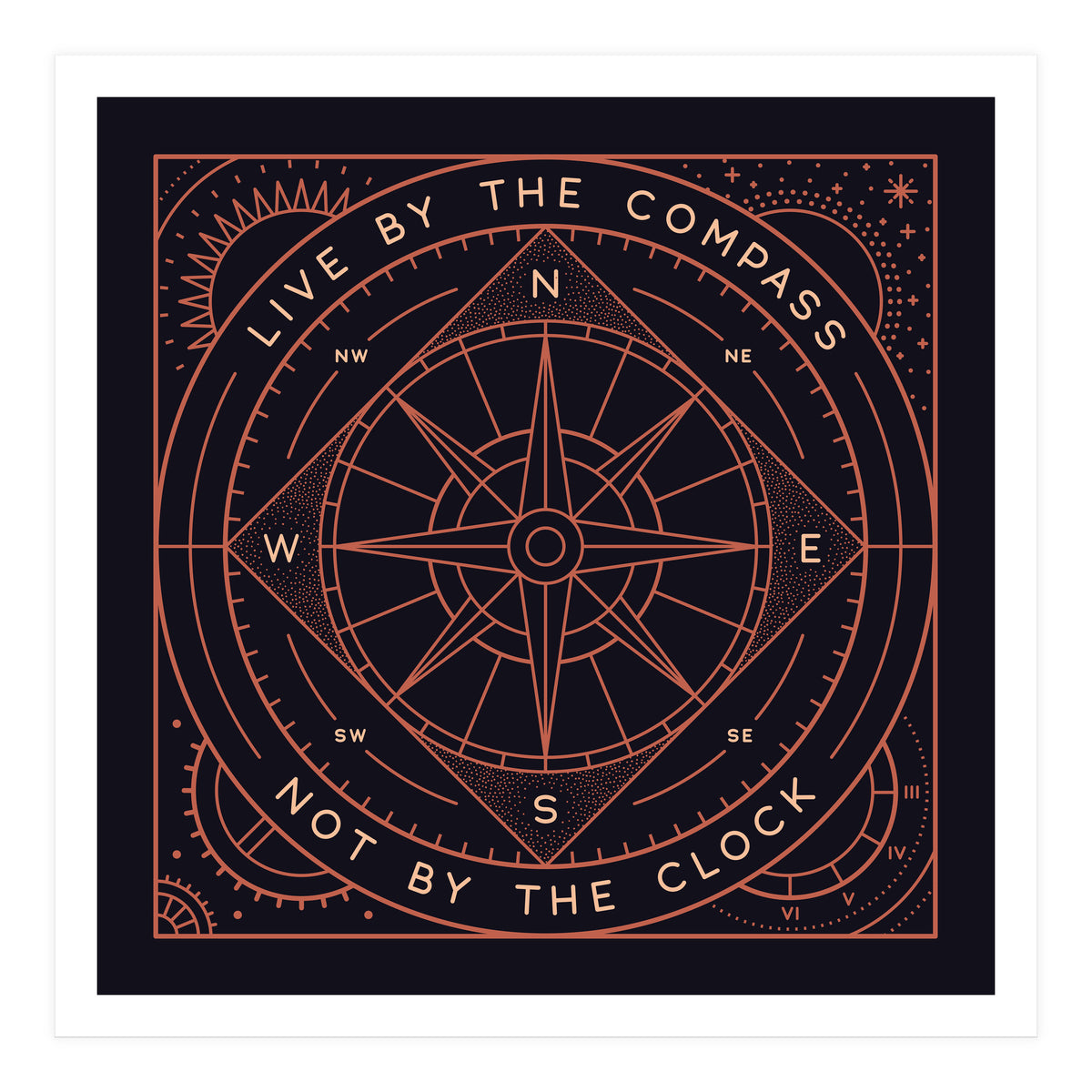 Live By The Compass (Print Only)