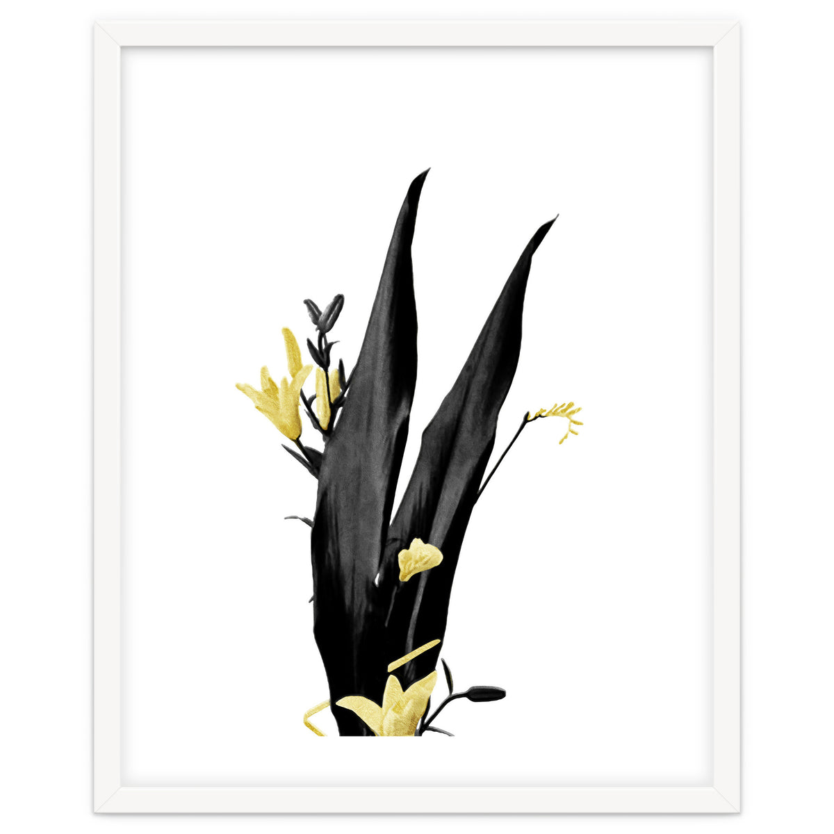 Flower Minimal Black And Gold 03