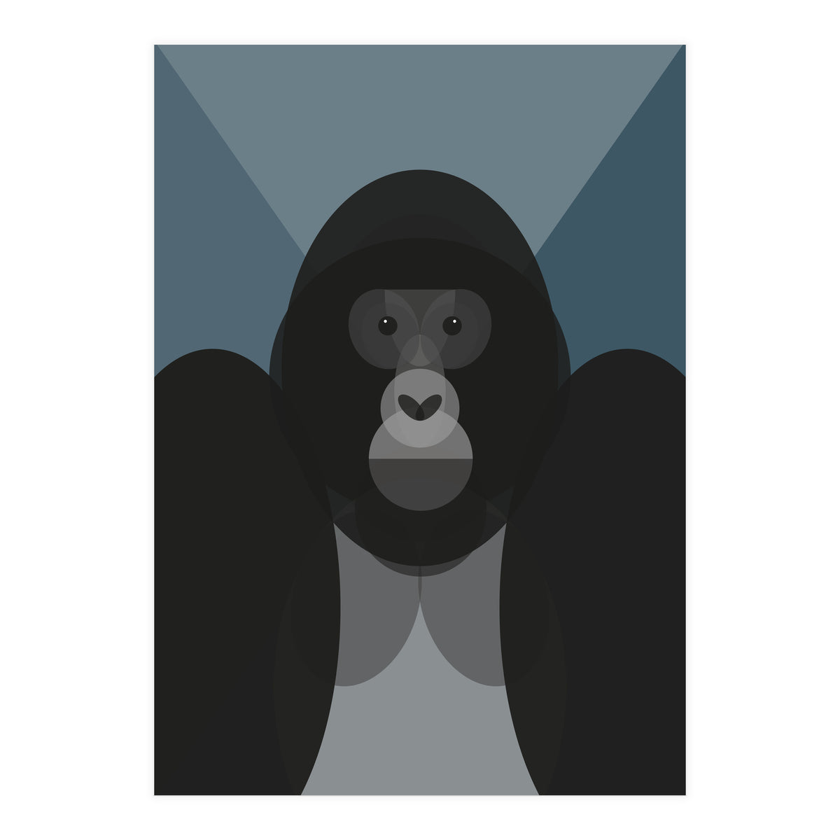 Mid Century Geometric Gorilla (Print Only)