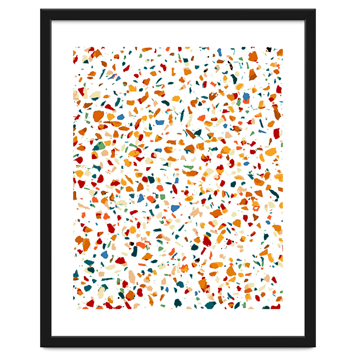 Tan Terrazzo | Eclectic Quirky Confetti Painting | Celebration Colorful Boho Happy Party Graphic