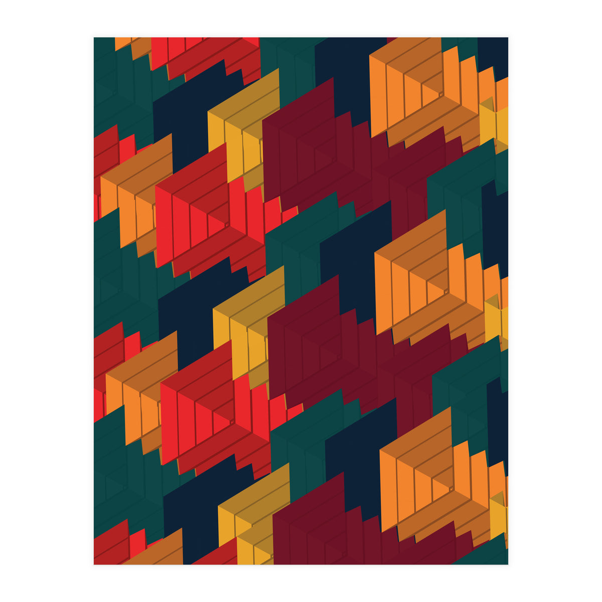 3D X Cube Autumn (Print Only)