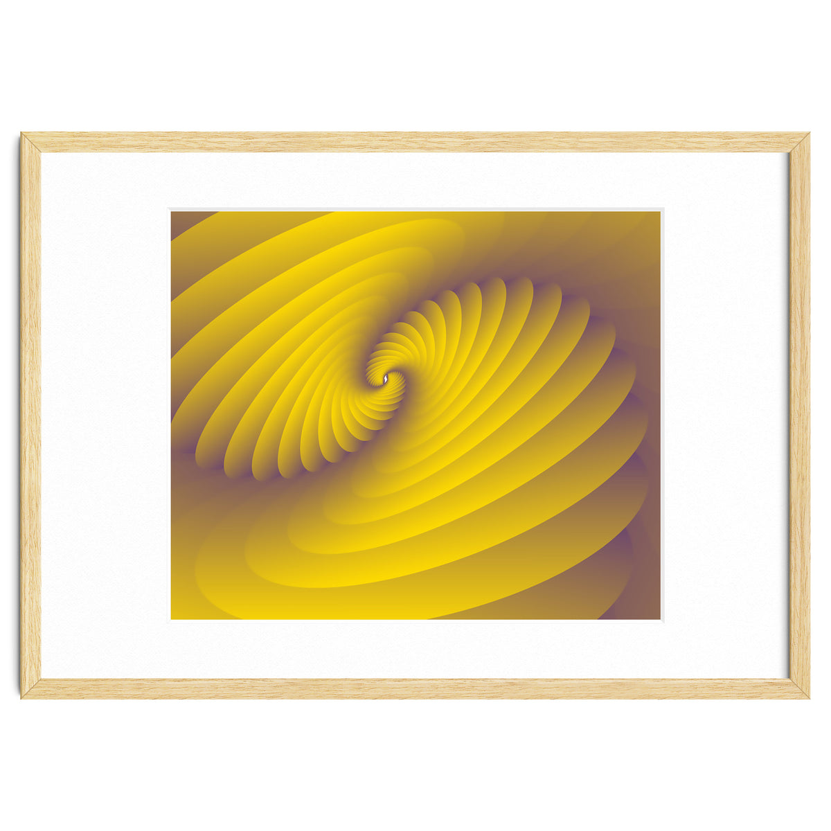 3d Abstract YELLOW Spiral Modern ART