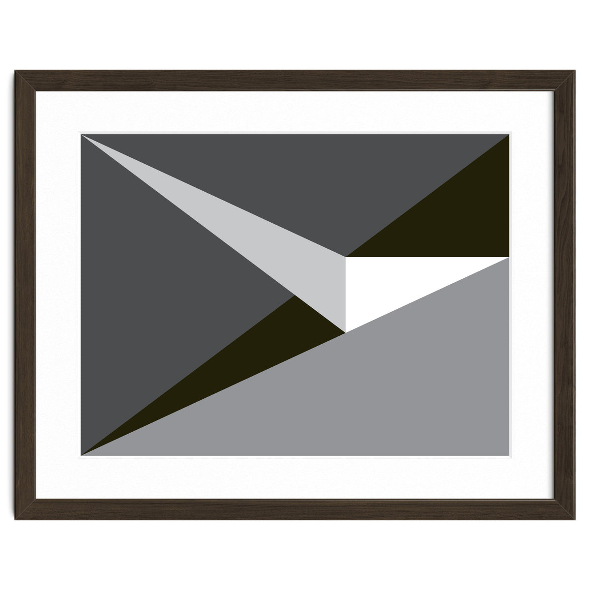 Geometric Shapes No. 73 - black & grey triangles