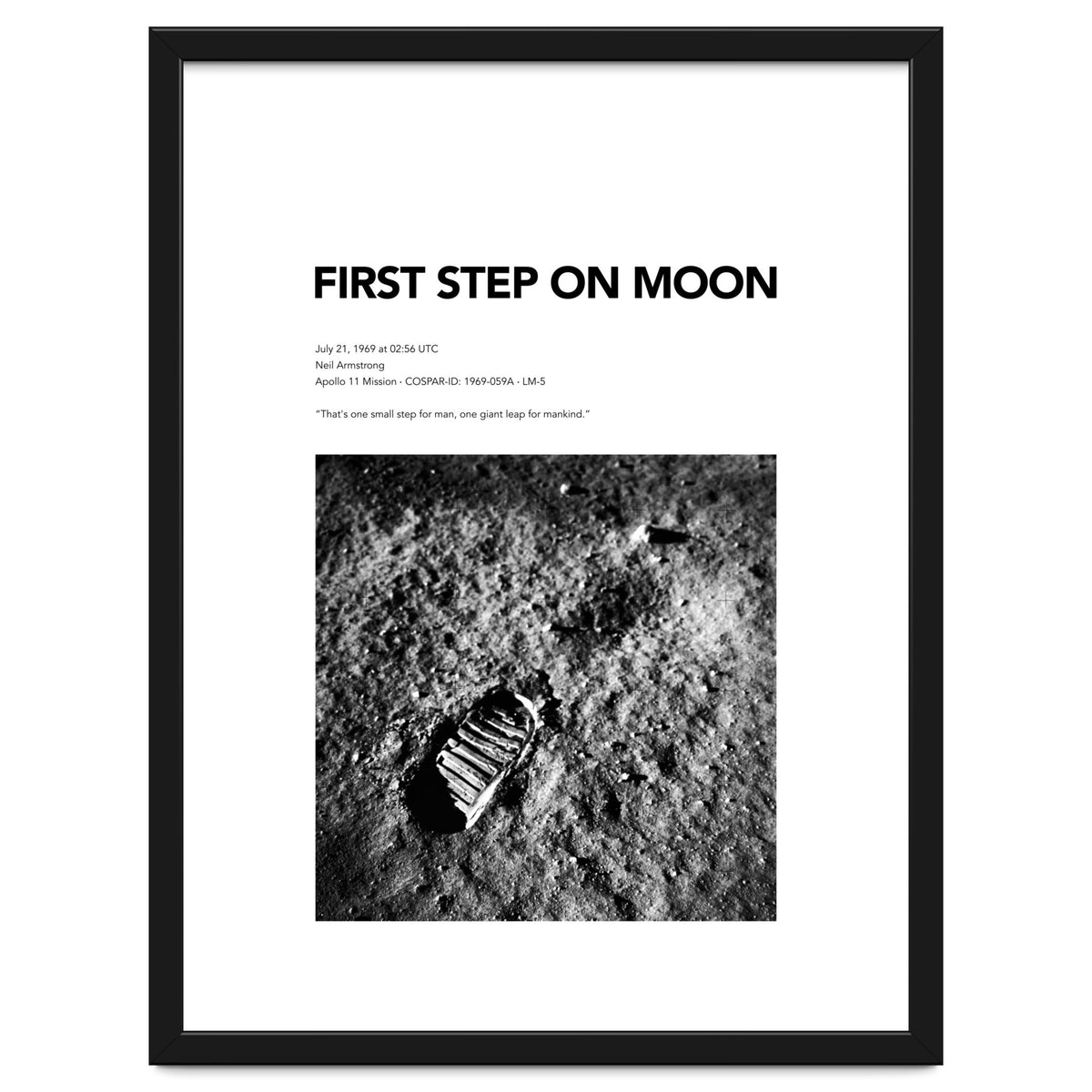 FIRST STEP ON MOON