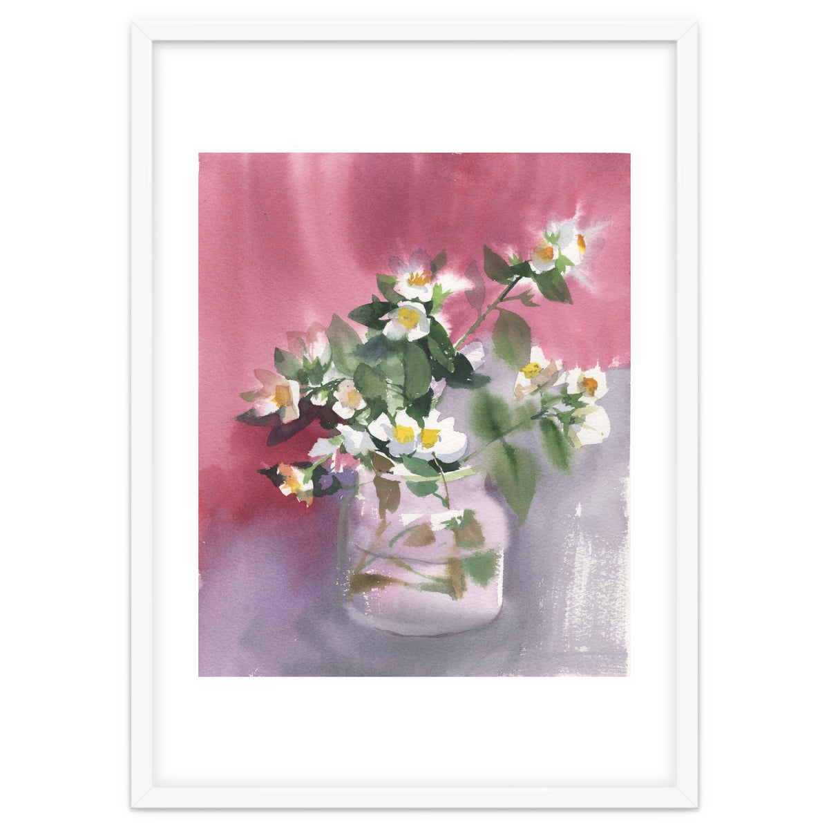 Flowers watercolor painting