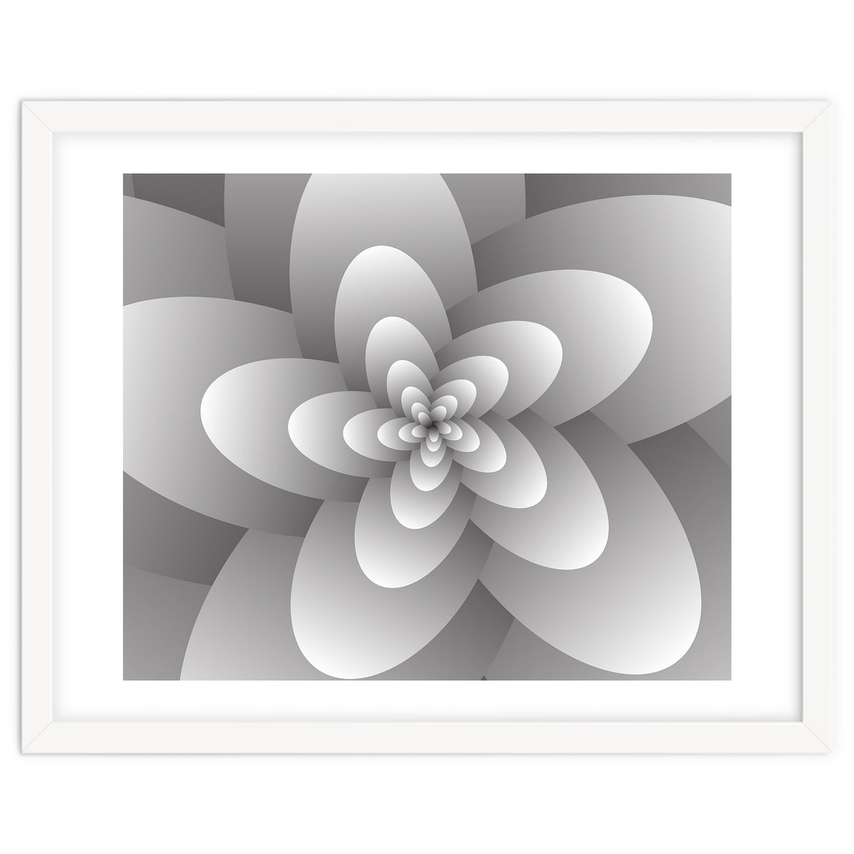 3d Abstract Floral Spiral