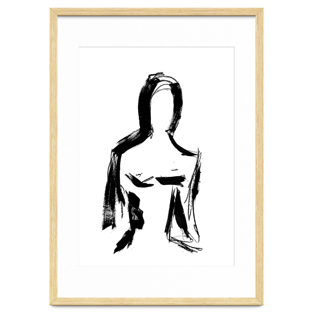 Abstract Monochrome Female Figure