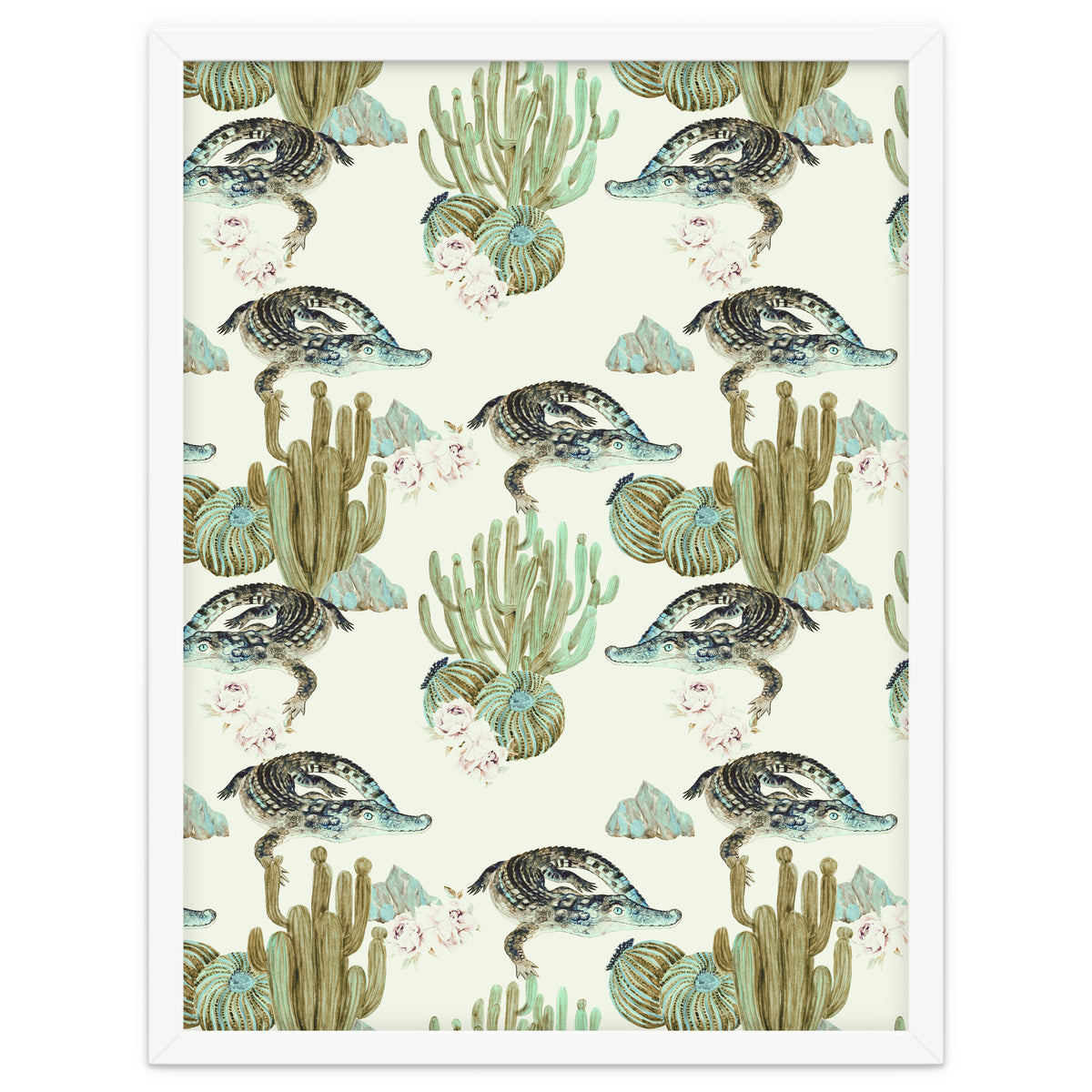 Crocodile pattern on the cactus