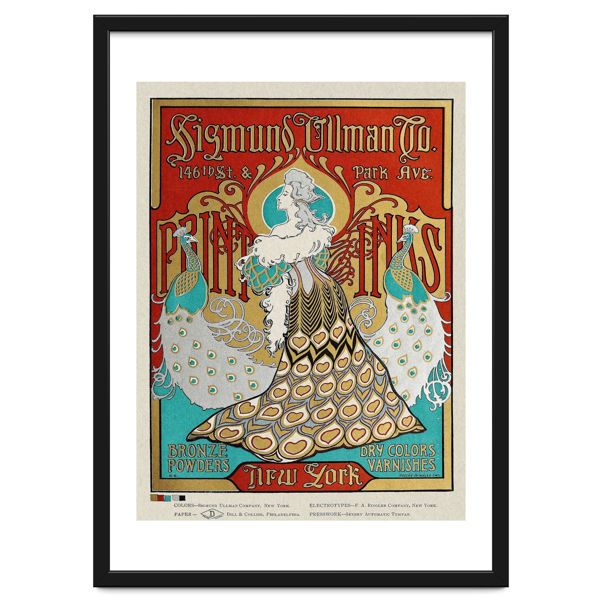 Sigmund Ullman Bronze Powders Advertisement (With Peacocks)