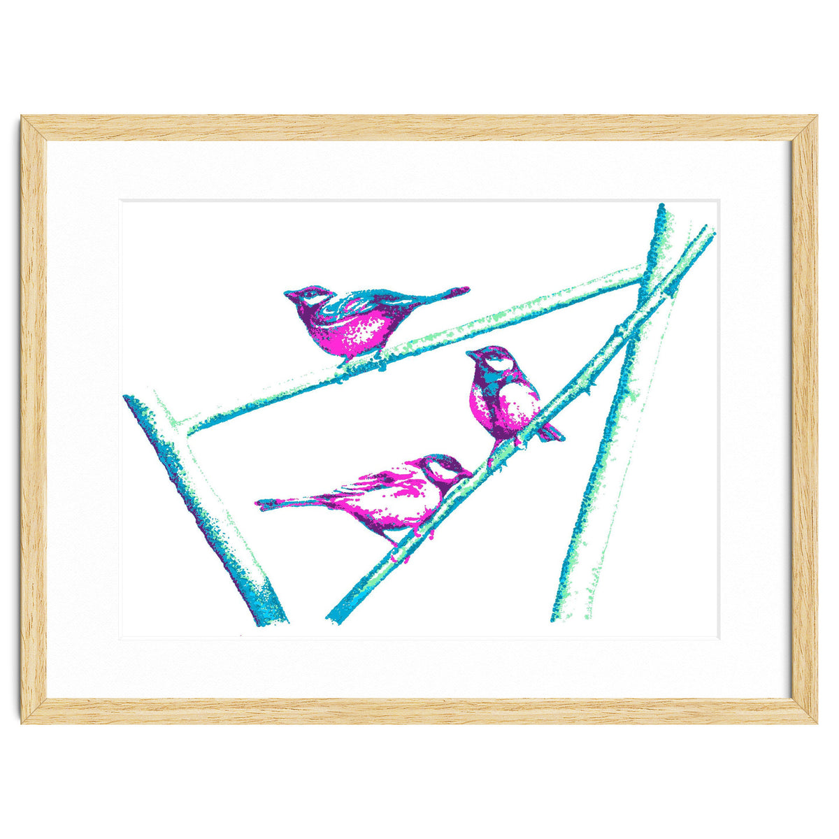 Garden Birds On A Branch