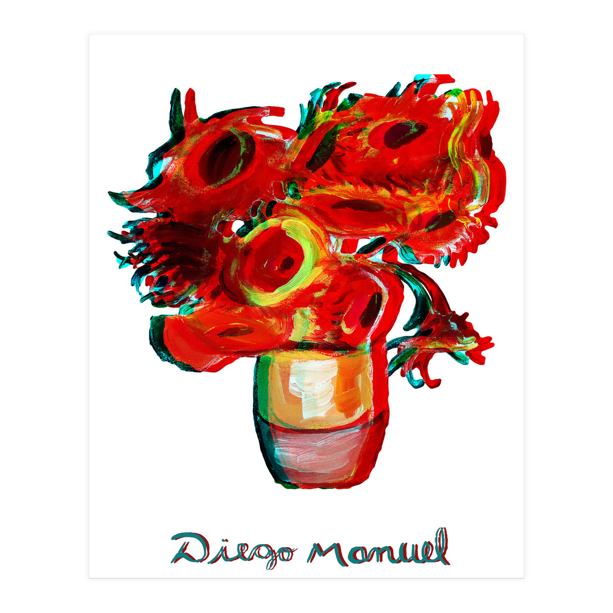 Florero Fondo Blanco 3d 2 (Print Only)