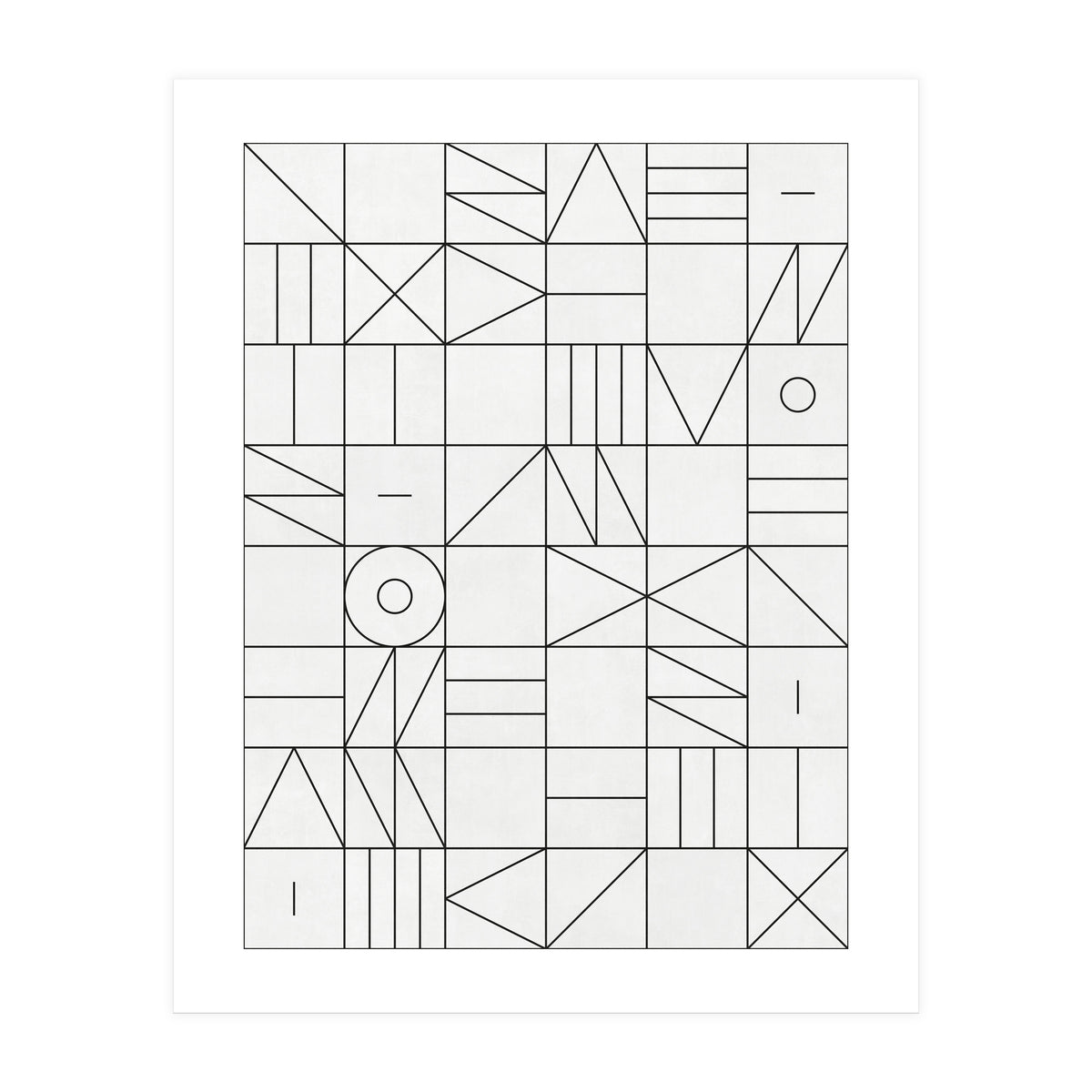 My Favorite Geometric Patterns No.1 - White (Print Only)