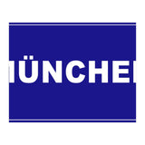 Let`s go to Munchen, Germany! Blue road sign (Print Only) thumbnail