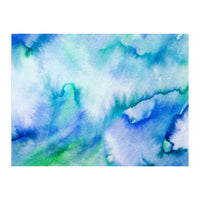 Watercolor turquoise tie-dye (Print Only)