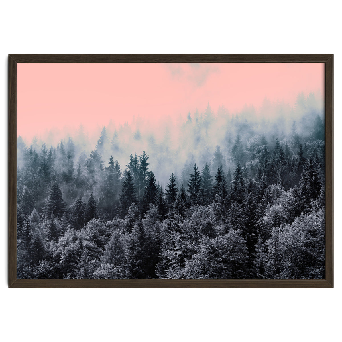 Forest in gray and pink