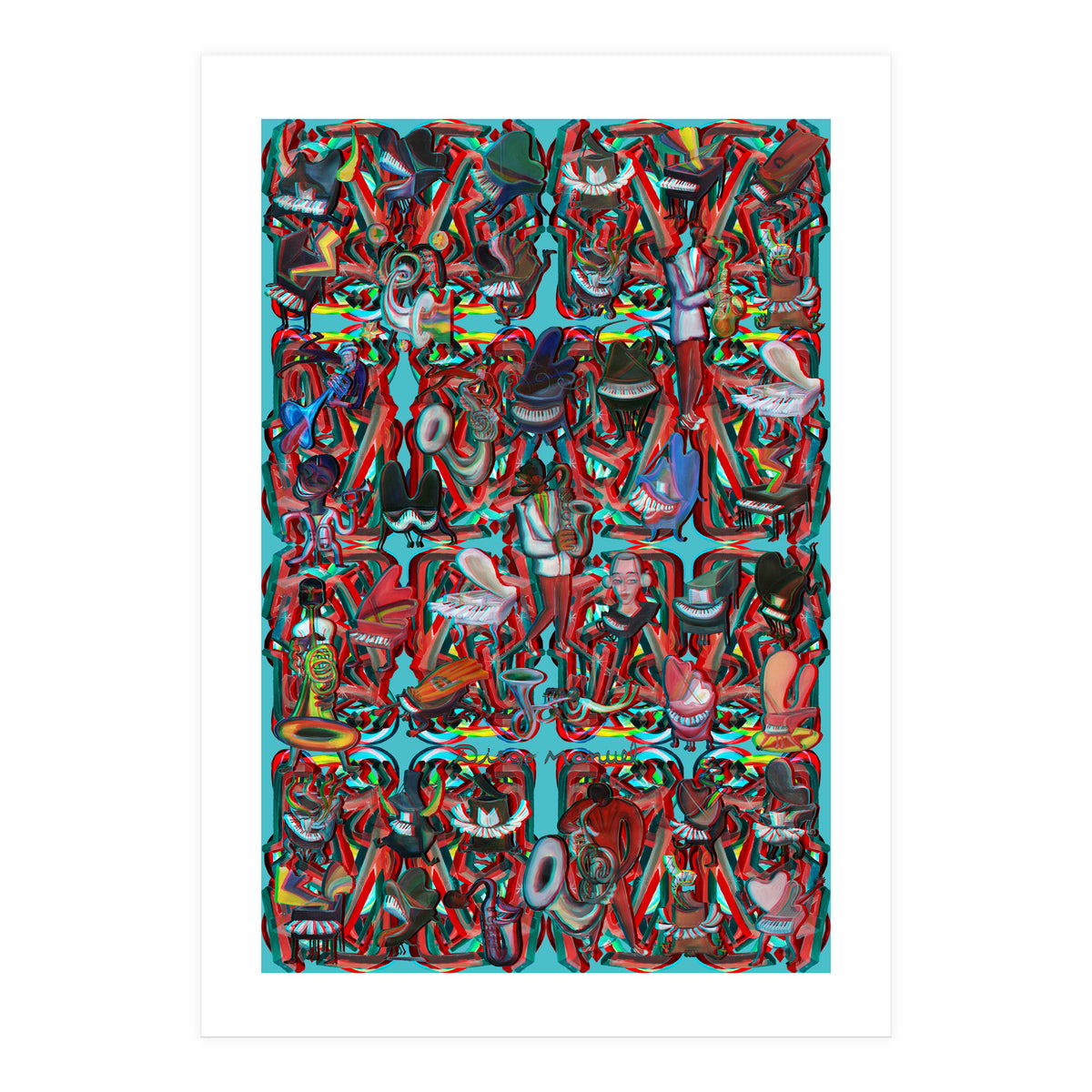 Formas 14 34 3d And Pianos 4 (Print Only)