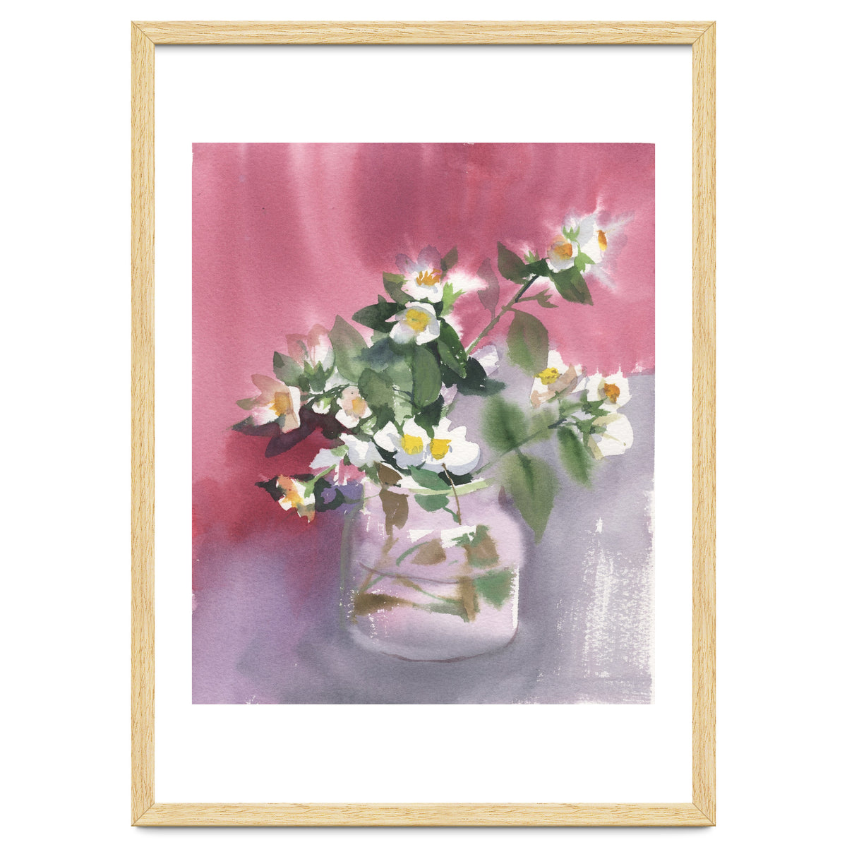 Flowers watercolor painting