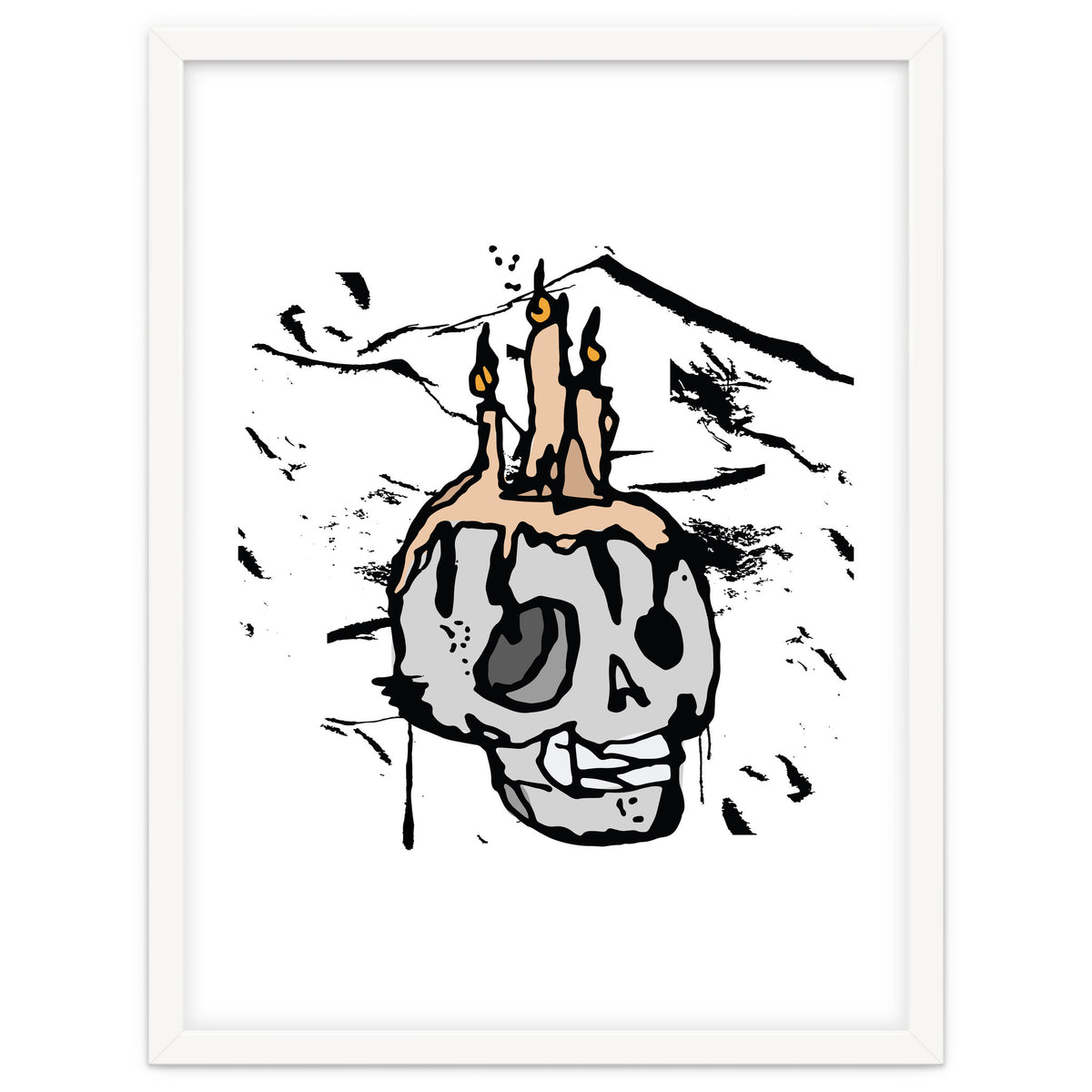 Skull Candlelight Sketch