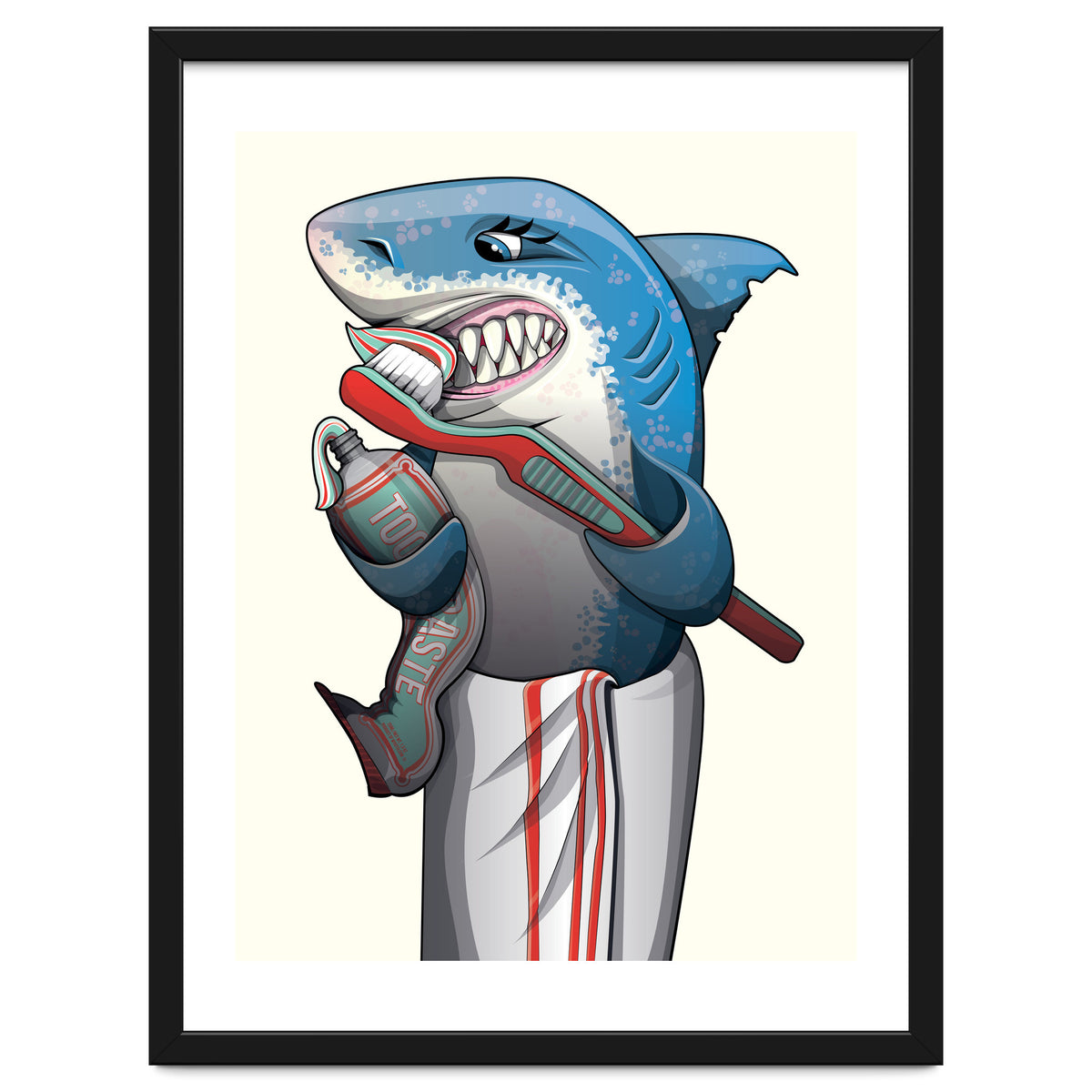 Great White Shark Brushing Teeth