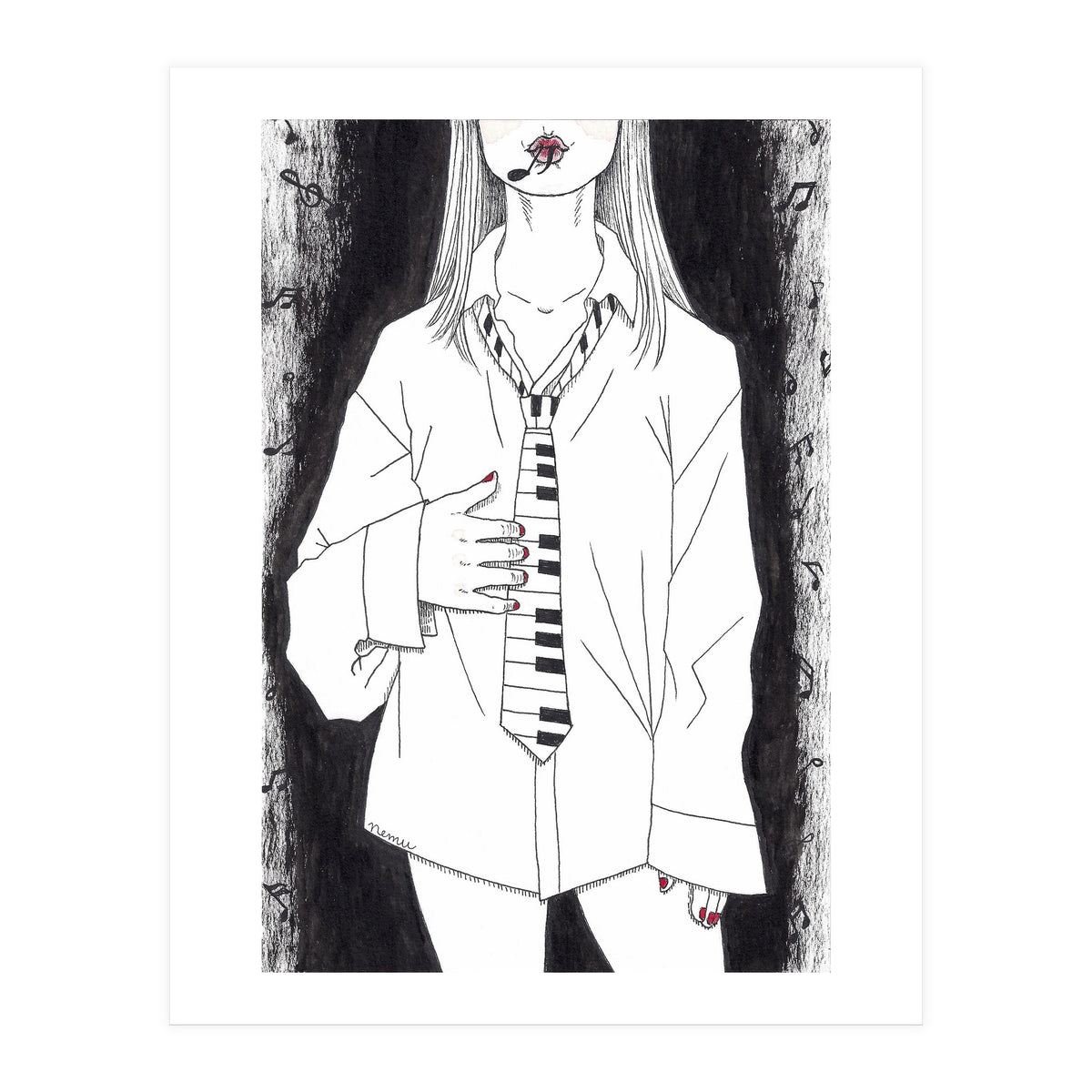 I Play Piano Tie (Print Only)